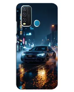 Чехол для Vivo Y30 с картинкой «Ночной город и Audi»