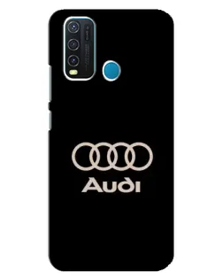 Чехол для Vivo Y30 с картинкой «Audi — золотой логотип»