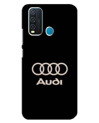 Чехол для Vivo Y30 с картинкой «Audi — золотой логотип»
