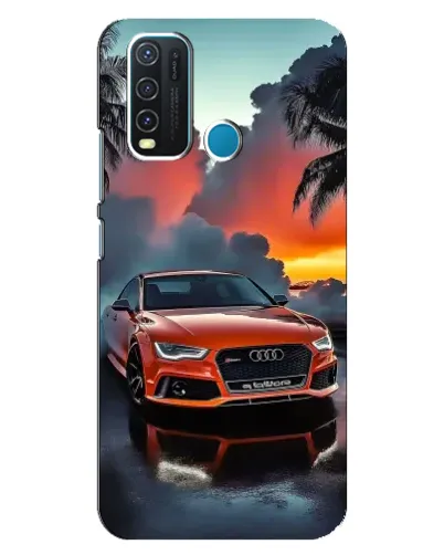 Чехол для Vivo Y30 с картинкой «Audi — закат»