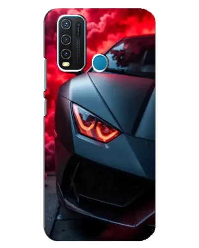 Чехол для Vivo Y30 с картинкой «Lamborghini красное сияние»