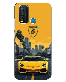Чехол для Vivo Y30 с картинкой «Желтый Lamborghini город» Чехол для Vivo Y30 с картинкой «Желтый Lamborghini город»