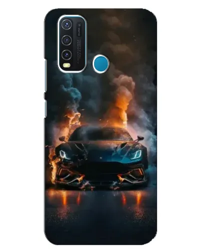 Чехол для Vivo Y30 с картинкой «Lamborghini дымная эстетика»
