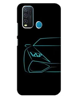 Чехол для Vivo Y30 с картинкой «Голубой силуэт Lamborghini» Чехол для Vivo Y30 с картинкой «Голубой силуэт Lamborghini»