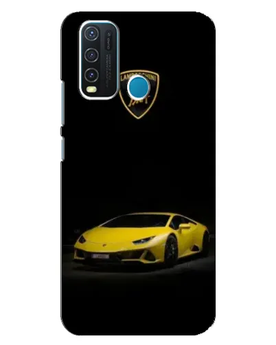 Чехол для Vivo Y30 с картинкой «Lamborghini желтый акцент»