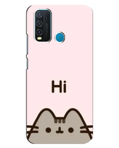 Чехол для Vivo Y30 с картинкой «Пушин говорит Hi» Чехол для Vivo Y30 с картинкой «Пушин говорит Hi»