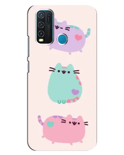 Чехол для Vivo Y30 с картинкой «Pusheen трио» Чехол для Vivo Y30 с картинкой «Pusheen трио»