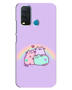 Чехол для Vivo Y30 с картинкой «Радужные Пушины» Чехол для Vivo Y30 с картинкой «Радужные Пушины»