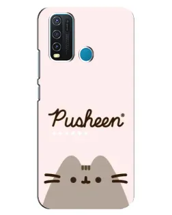 Чехол для Vivo Y30 с картинкой «Pusheen логотип» Чехол для Vivo Y30 с картинкой «Pusheen логотип»