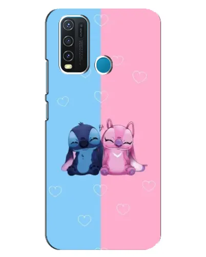 Чехол для Vivo Y30 с картинкой «Stitch и Angel Love»