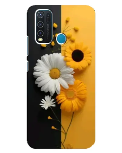 Чехол для Vivo Y30 с картинкой «Подсолнух и ромашка»