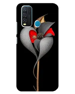 Чехол для Vivo Y30 с картинкой «Серебряный фантазийный цветок»