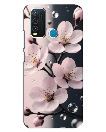 Чехол для Vivo Y30 с картинкой «Нежная сакура и капли» Чехол для Vivo Y30 с картинкой «Нежная сакура и капли»