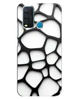 Чехол для Vivo Y30 с картинкой «Белая объемная сетка» Чехол для Vivo Y30 с картинкой «Белая объемная сетка»