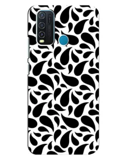 Чехол для Vivo Y30 с картинкой «Контрастные черные капли»