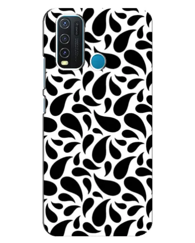 Чехол для Vivo Y30 с картинкой «Контрастные черные капли» Чехол для Vivo Y30 с картинкой «Контрастные черные капли»