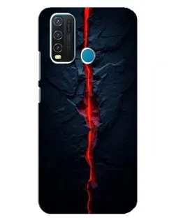 Чехол для Vivo Y30 с картинкой «Kрасная лавовая трещина»