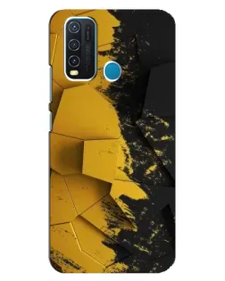 Чехол для Vivo Y30 с картинкой «Золотые осколки геометрии»