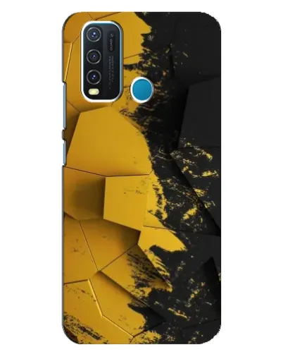Чехол для Vivo Y30 с картинкой «Золотые осколки геометрии» Чехол для Vivo Y30 с картинкой «Золотые осколки геометрии»