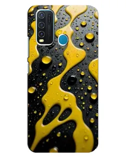 Чехол для Vivo Y30 с картинкой «Жидкое желтое золото»