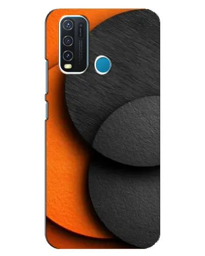 Чехол для Vivo Y30 с картинкой «Геометрия оранжевых кругов» Чехол для Vivo Y30 с картинкой «Геометрия оранжевых кругов»