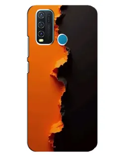 Чехол для Vivo Y30 с картинкой «Оранжевый разлом»