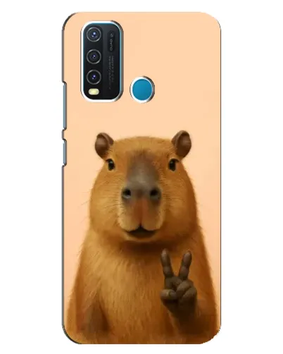 Чехол для Vivo Y30 с картинкой «Капибара виктория»