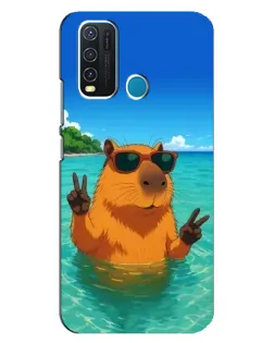 Чехол для Vivo Y30 с картинкой «Морская капибара»