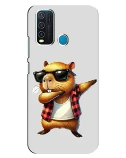 Чехол для Vivo Y30 с картинкой «Капибара рэпер даб»
