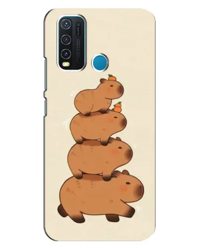 Чехол для Vivo Y30 с картинкой «Башня из капибар»