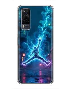 Чехол для Vivo Y31 с картинкой «Jordan Gold Jumpman»