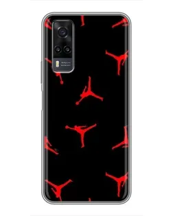 Чехол для Vivo Y31 с картинкой «Jordan Red Pattern»