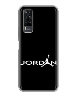 Чехол для Vivo Y31 с картинкой «Jordan White Logo»