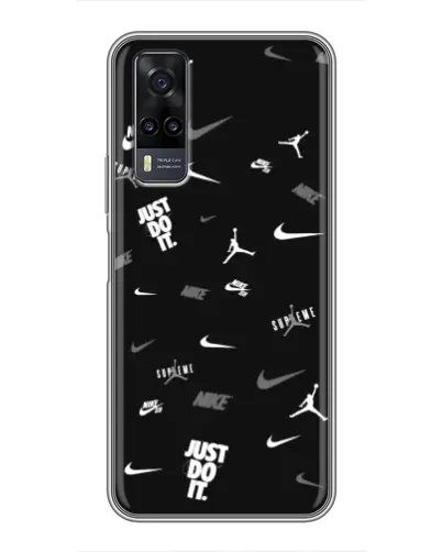 Чехол для Vivo Y31 с картинкой «Nike Black Pattern» Чехол для Vivo Y31 с картинкой «Nike Black Pattern»