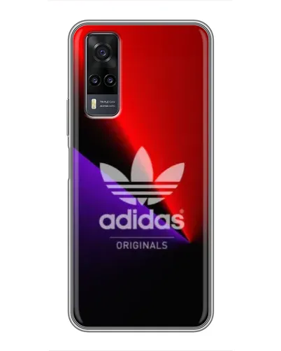 Чехол для Vivo Y31 с картинкой «Adidas Red Neon»