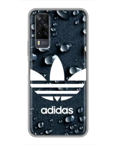 Чехол для Vivo Y31 с картинкой «Adidas Trefoil Blue»