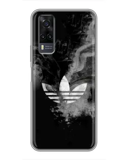 Чехол для Vivo Y31 с картинкой «Абстрактный дым Adidas»