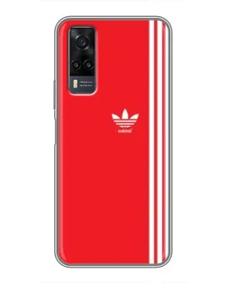 Чехол для Vivo Y31 с картинкой «Красный минимализм Adidas»