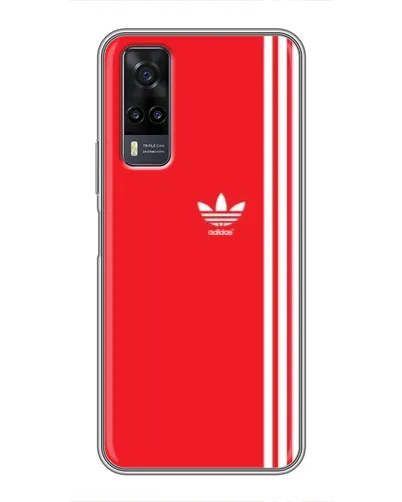 Чехол для Vivo Y31 с картинкой «Красный минимализм Adidas»