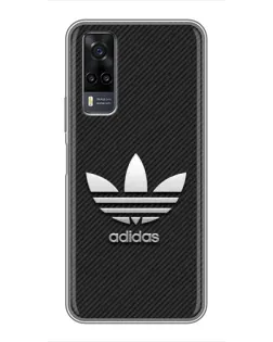 Чехол для Vivo Y31 с картинкой «Adidas Карбоновая текстура»
