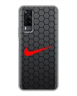 Чехол для Vivo Y31 с картинкой «Nike — карбоновая сетка» Чехол для Vivo Y31 с картинкой «Nike — карбоновая сетка»