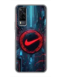 Чехол для Vivo Y31 с картинкой «Техногенный стиль Nike» Чехол для Vivo Y31 с картинкой «Техногенный стиль Nike»