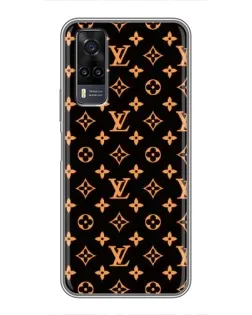 Чехол для Vivo Y31 с картинкой «Золотая монограмма LV»