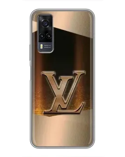 Чехол для Vivo Y31 с картинкой «LV — золотое сияние»