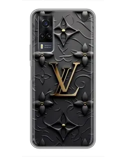 Чехол для Vivo Y31 с картинкой «Кожаная текстура LV»
