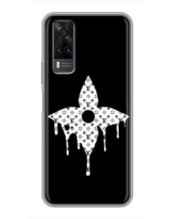 Чехол для Vivo Y31 с картинкой «Цветочная монограмма»