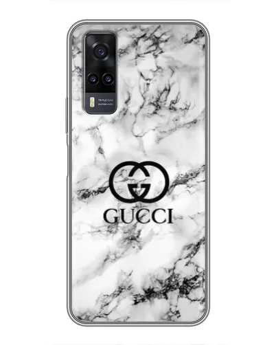 Чехол для Vivo Y31 с картинкой «Gucci — мраморный шик»