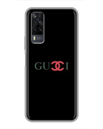 Чехол для Vivo Y31 с картинкой «Gucci — красный градиент»