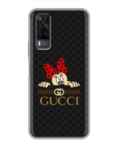 Чехол для Vivo Y31 с картинкой «Минни Маус Gucci — черный»