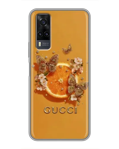 Чехол для Vivo Y31 с картинкой «Gucci — золотые бабочки» Чехол для Vivo Y31 с картинкой «Gucci — золотые бабочки»